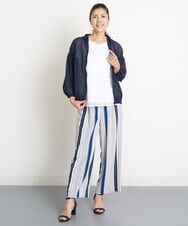 PZKGS32230 GEORGES RECH(ジョルジュ・レッシュ)  [セットアップ対応]シアーチェックチュールジャージーカットソー ブラック