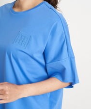 PZKGS33130 GEORGES RECH(ジョルジュ・レッシュ) [接触冷感]ドライコットンロゴ刺繍カットソー ライトブルー