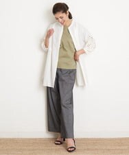 PZKGS33130 GEORGES RECH(ジョルジュ・レッシュ) [接触冷感]ドライコットンロゴ刺繍カットソー ライトブルー