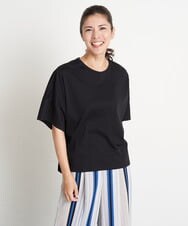 PZKGS33130 GEORGES RECH(ジョルジュ・レッシュ) [接触冷感]ドライコットンロゴ刺繍カットソー ライトブルー