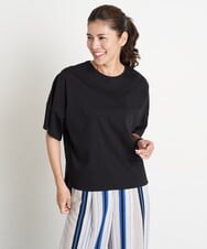 PZKGS33130 GEORGES RECH(ジョルジュ・レッシュ) [接触冷感]ドライコットンロゴ刺繍カットソー ライトブルー