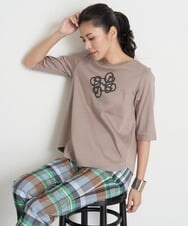 PZKGT47150 GEORGES RECH(ジョルジュ・レッシュ) コットンスムースロゴTシャツ ベージュ
