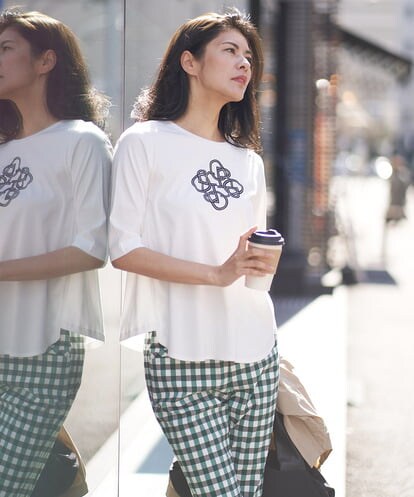 PZKGT47150 GEORGES RECH コットンスムースロゴTシャツ