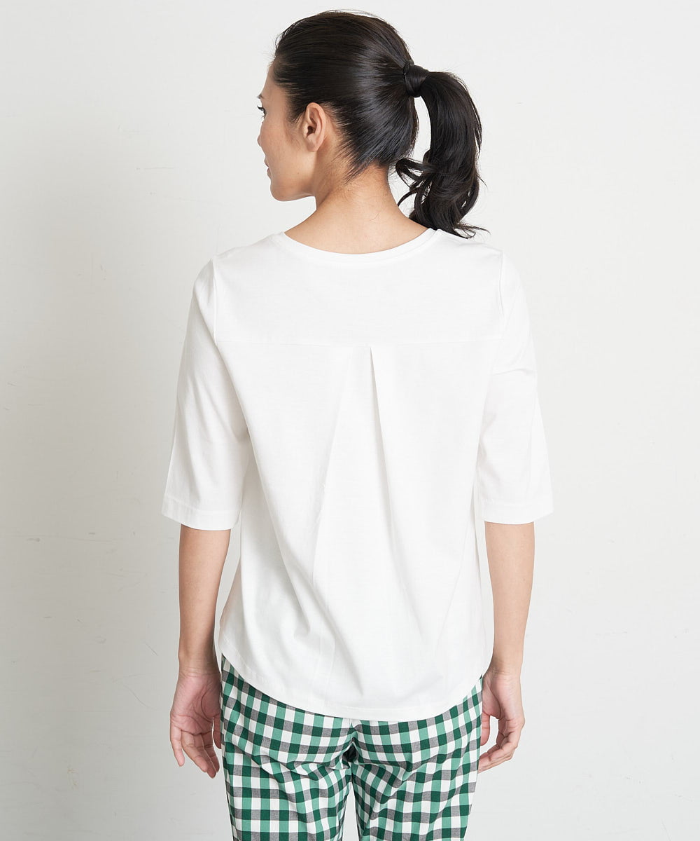 PZKGT47150 GEORGES RECH(ジョルジュ・レッシュ) コットンスムースロゴTシャツ ホワイト
