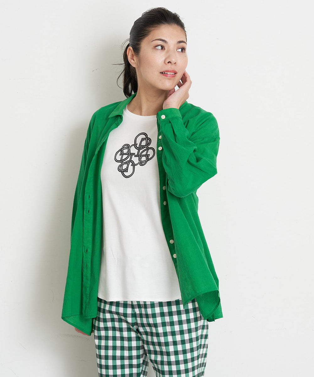 PZKGT47150 GEORGES RECH(ジョルジュ・レッシュ) コットンスムースロゴTシャツ ホワイト