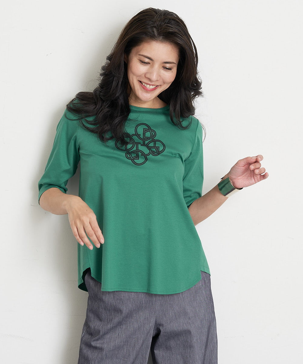 PZKGT47150 GEORGES RECH(ジョルジュ・レッシュ) コットンスムースロゴTシャツ ホワイト