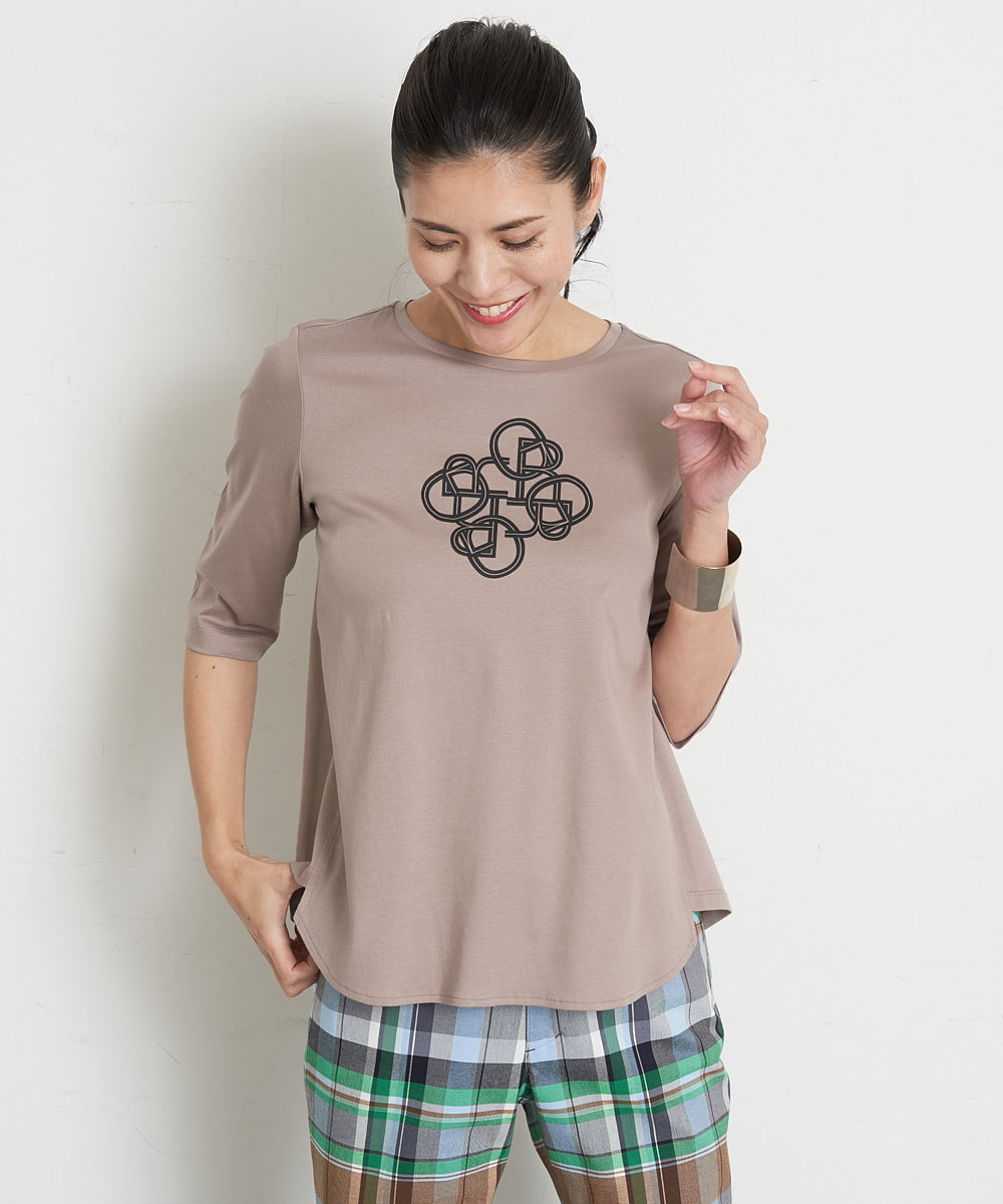 PZKGT47150 GEORGES RECH(ジョルジュ・レッシュ) コットンスムースロゴTシャツ ホワイト