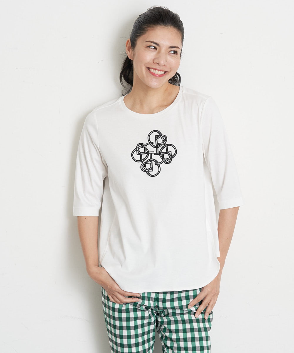 PZKGT47150 GEORGES RECH(ジョルジュ・レッシュ) コットンスムースロゴTシャツ ホワイト