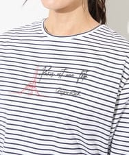 PZKGV17150 GEORGES RECH(ジョルジュ・レッシュ) エッフェル塔刺繍ロゴプリントカットソー ネイビー