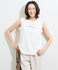 PZKGX43089 GEORGES RECH(ジョルジュ・レッシュ) [接触冷感]ドライコットンロゴタンクトップ ブラック