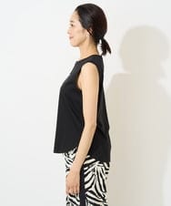 PZKGX43089 GEORGES RECH(ジョルジュ・レッシュ) [接触冷感]ドライコットンロゴタンクトップ ブラック