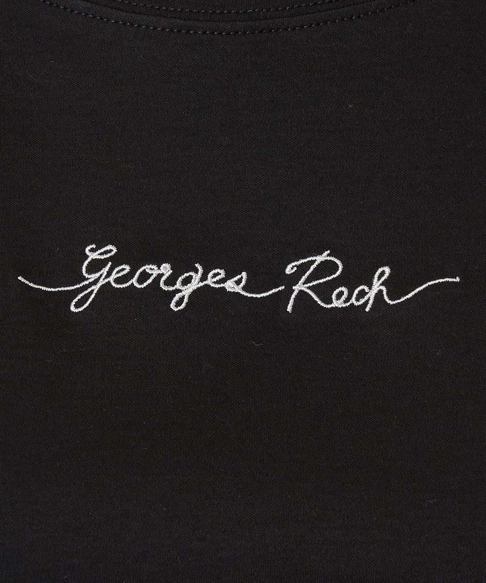 PZKGX43089 GEORGES RECH(ジョルジュ・レッシュ) [接触冷感]ドライコットンロゴタンクトップ ブラック