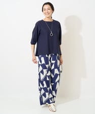 PZKGX44190 GEORGES RECH(ジョルジュ・レッシュ) サッカージャージーサイドプリーツカットソー ネイビー