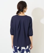 PZKGX44190 GEORGES RECH(ジョルジュ・レッシュ) サッカージャージーサイドプリーツカットソー ネイビー