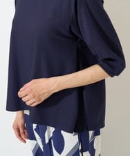PZKGX44190 GEORGES RECH(ジョルジュ・レッシュ) サッカージャージーサイドプリーツカットソー ネイビー