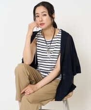 PZKHA67130 GEORGES RECH(ジョルジュ・レッシュ)  [日本製]マルチボーダーラメタンクトップ ホワイト系