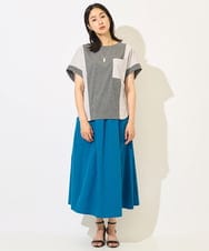 PZKHB05250 GEORGES RECH(ジョルジュ・レッシュ) [撥水加工]ドルマンスリーブジャージーコンビカットソー ライトグレー