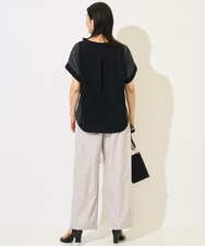 PZKHB05250 GEORGES RECH(ジョルジュ・レッシュ) [撥水加工]ドルマンスリーブジャージーコンビカットソー ライトグレー