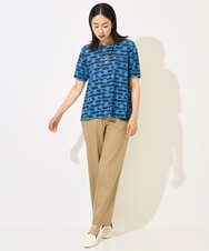 PZKHB08210 GEORGES RECH(ジョルジュ・レッシュ)  [日本製]ドットボーダーカットソー ネイビー系