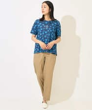 PZKHB08210 GEORGES RECH(ジョルジュ・レッシュ)  [日本製]ドットボーダーカットソー ネイビー系