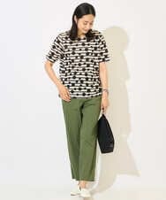 PZKHB08210 GEORGES RECH(ジョルジュ・レッシュ)  [日本製]ドットボーダーカットソー ネイビー系