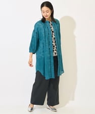 PZKHB08210 GEORGES RECH(ジョルジュ・レッシュ)  [日本製]ドットボーダーカットソー ネイビー系