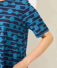 PZKHB08210 GEORGES RECH(ジョルジュ・レッシュ)  [日本製]ドットボーダーカットソー ネイビー系