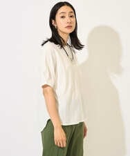 PZKHB09180 GEORGES RECH(ジョルジュ・レッシュ) ドルマンスリーブジョーゼットカットソー ブルー