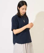PZKHB09180 GEORGES RECH(ジョルジュ・レッシュ) ドルマンスリーブジョーゼットカットソー ネイビー