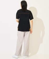 PZKHB10240 GEORGES RECH(ジョルジュ・レッシュ) [接触冷感/紫外線カット/速乾/遮熱]メロウラインカットソー ホワイト×ブラック