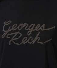 PZKHB11190 GEORGES RECH(ジョルジュ・レッシュ)  [接触冷感/紫外線カット/遮熱]テーププリントロゴカットソー ブラック