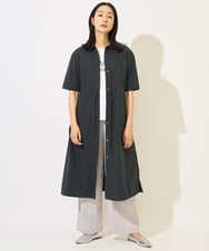 PZKHB11190 GEORGES RECH(ジョルジュ・レッシュ)  [接触冷感/紫外線カット/遮熱]テーププリントロゴカットソー ブラック