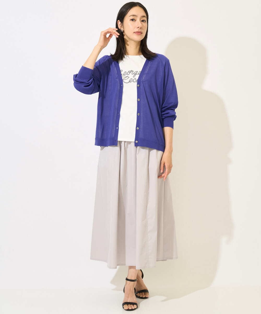 PZKHB11190 GEORGES RECH(ジョルジュ・レッシュ)  [接触冷感/紫外線カット/遮熱]テーププリントロゴカットソー ブラック