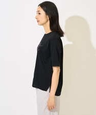 PZKHB11190 GEORGES RECH(ジョルジュ・レッシュ)  [接触冷感/紫外線カット/遮熱]テーププリントロゴカットソー ブラック