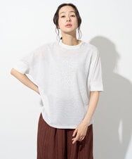 PZKHD48190 GEORGES RECH(ジョルジュ・レッシュ) シアーポンチョロゴカットソー ホワイト