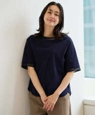 PZKHE61250 GEORGES RECH(ジョルジュ・レッシュ) シアージャージーブラウソー ネイビー