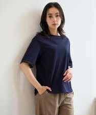 PZKHE61250 GEORGES RECH(ジョルジュ・レッシュ) シアージャージーブラウソー ネイビー