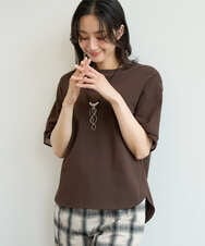 PZKHE61250 GEORGES RECH(ジョルジュ・レッシュ) シアージャージーブラウソー ネイビー
