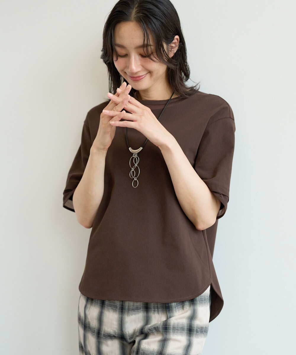 PZKHE61250 GEORGES RECH(ジョルジュ・レッシュ) シアージャージーブラウソー ネイビー