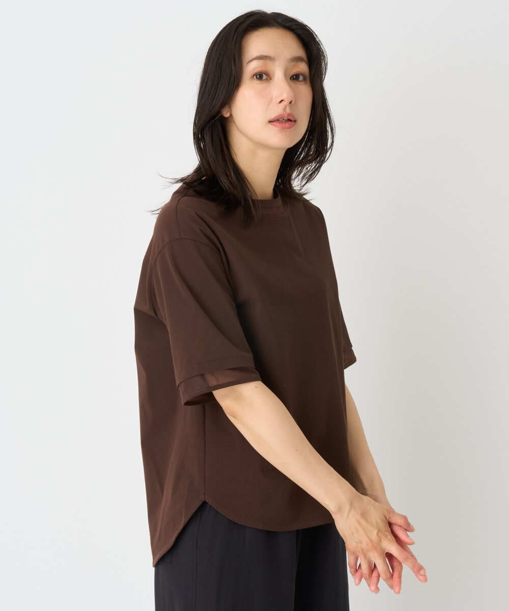 PZKHE61250 GEORGES RECH(ジョルジュ・レッシュ) シアージャージーブラウソー ネイビー