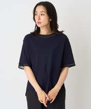PZKHE61250 GEORGES RECH(ジョルジュ・レッシュ) シアージャージーブラウソー ネイビー