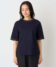 PZKHE61250 GEORGES RECH(ジョルジュ・レッシュ) シアージャージーブラウソー ネイビー