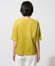 PZKHE67150 GEORGES RECH(ジョルジュ・レッシュ) フォトプリントジャージー5分袖カットソー イエロー