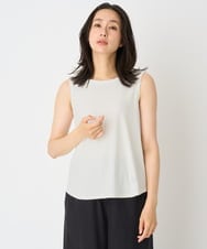PZKHE69120 GEORGES RECH(ジョルジュ・レッシュ) メタリックロゴリブテレコタンクトップ グリーン