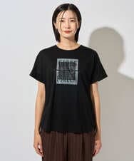 PZKHF51170 GEORGES RECH(ジョルジュ・レッシュ) スーパークールドルマンスリーブロゴカットソー ブラック