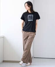 PZKHF51170 GEORGES RECH(ジョルジュ・レッシュ) スーパークールドルマンスリーブロゴカットソー ブラック