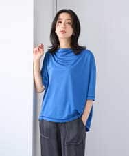 PZKHF53150 GEORGES RECH(ジョルジュ・レッシュ) スーパークールボトルネックカットソー ブルー