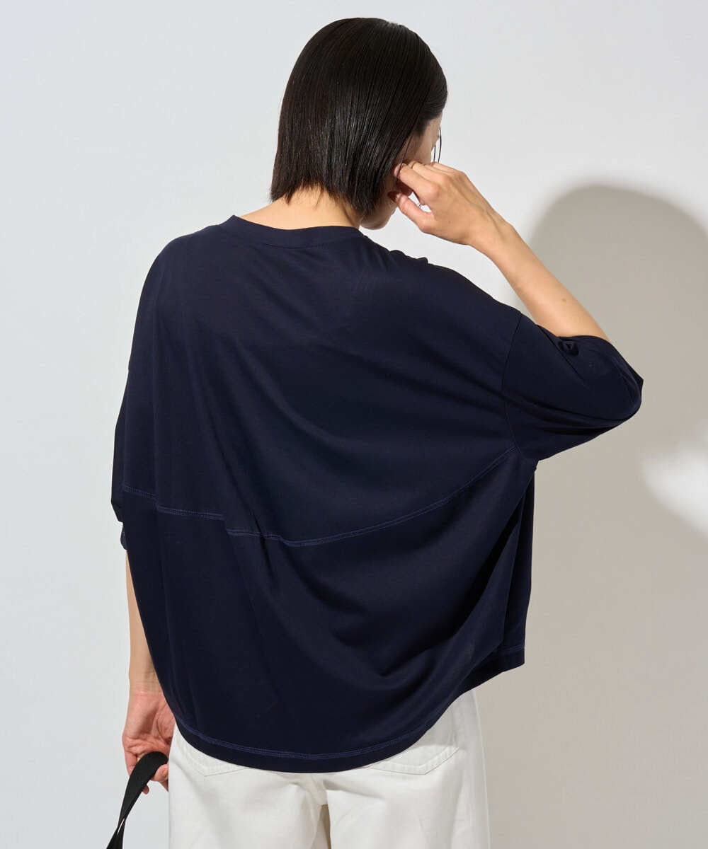PZKHF53150 GEORGES RECH(ジョルジュ・レッシュ) スーパークールボトルネックカットソー ブルー