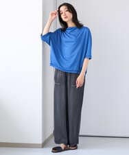PZKHF53150 GEORGES RECH(ジョルジュ・レッシュ) スーパークールボトルネックカットソー ブルー