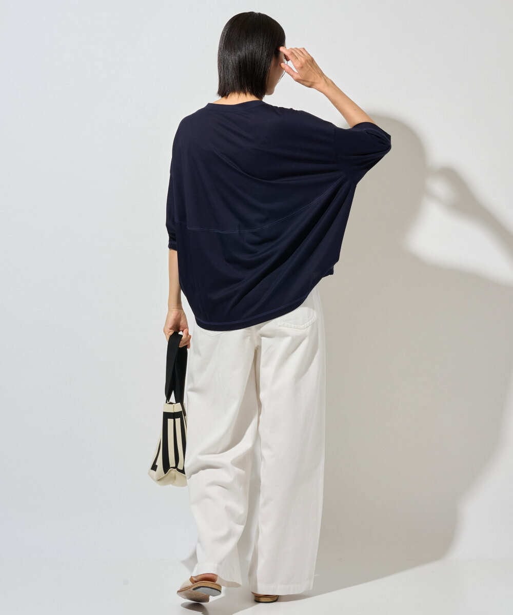 PZKHF53150 GEORGES RECH(ジョルジュ・レッシュ) スーパークールボトルネックカットソー ブルー